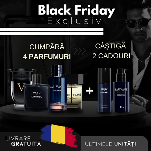 Cumpărați 1, primiți 6 - Invictus + Bleu de Chanel + Sauvage + La Nuit de L’Homme + 2 Cadouri Exclusiviste